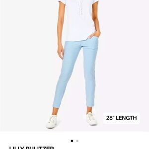 Lilly Pulitzer Corso Pant blue peri (seersucker), size 0, NWT